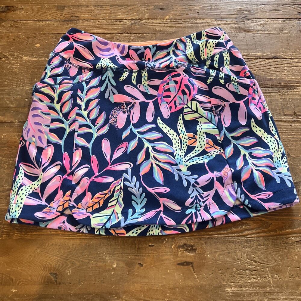 Lilly Pulitzer Sabbia Skort Skirt Oyster Bay Navy You've Been Spotted Women’s XS